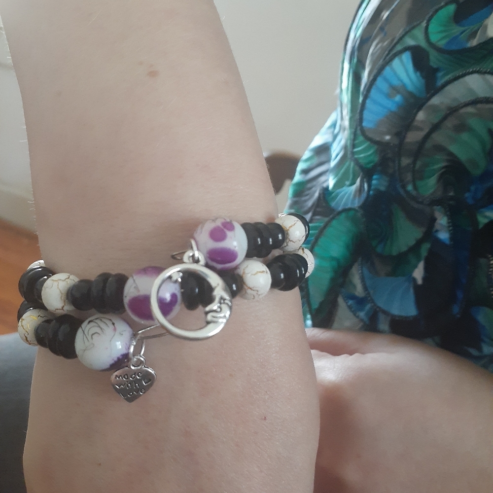Handmade memory wire bracelet